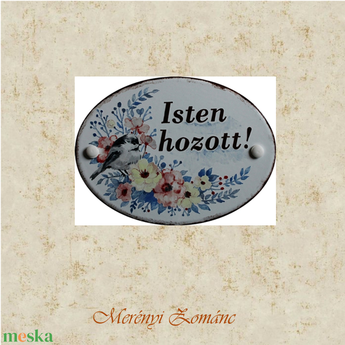 Tűzzománc házszám táblák. Üdvözlő tábla. - otthon & életmód - ház & kert - házszám - Meska.hu