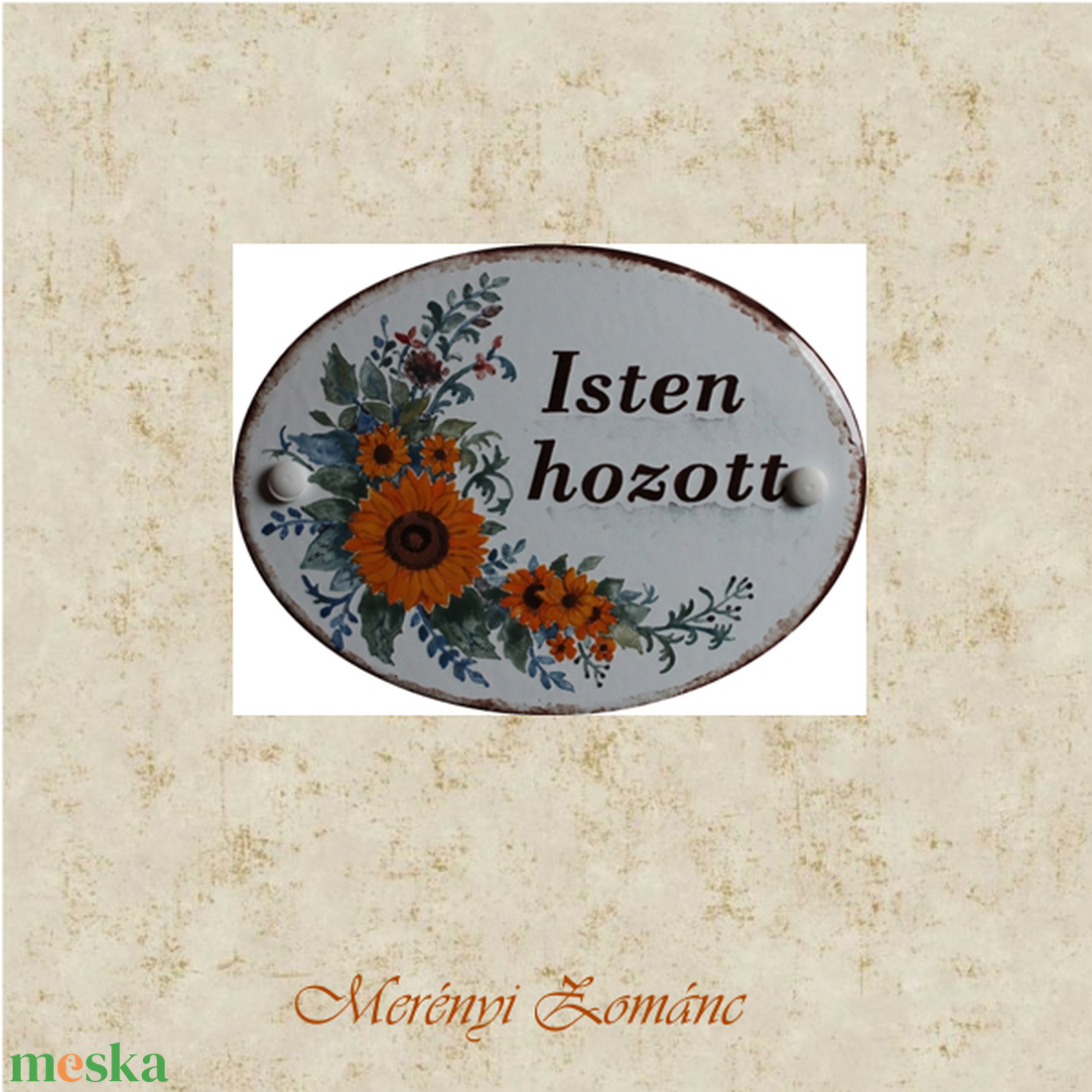 Tűzzománc házszám táblák. Üdvözlő tábla. - otthon & életmód - ház & kert - házszám - Meska.hu