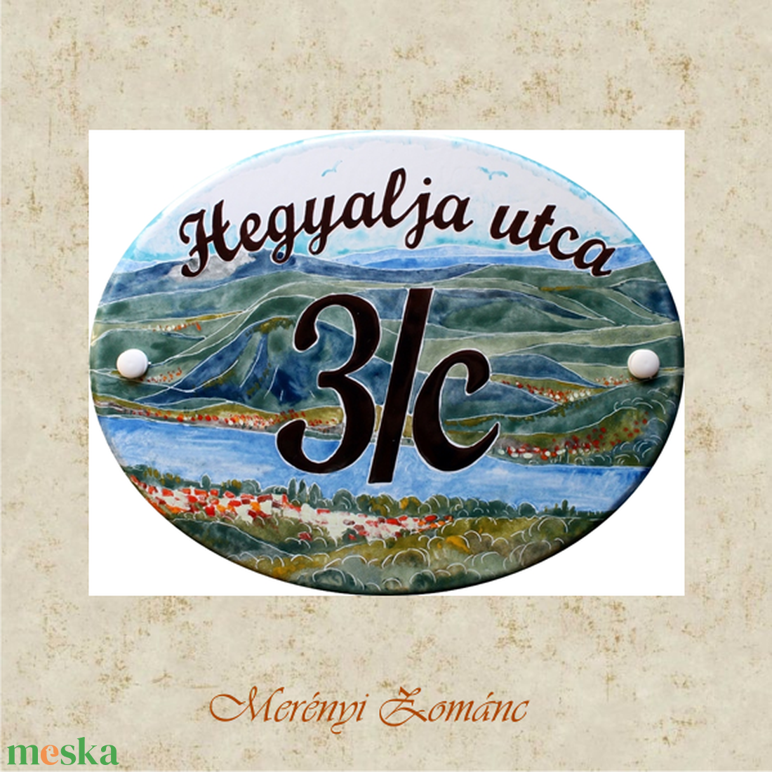 Tűzzománc házszám táblák. - otthon & életmód - ház & kert - házszám - Meska.hu