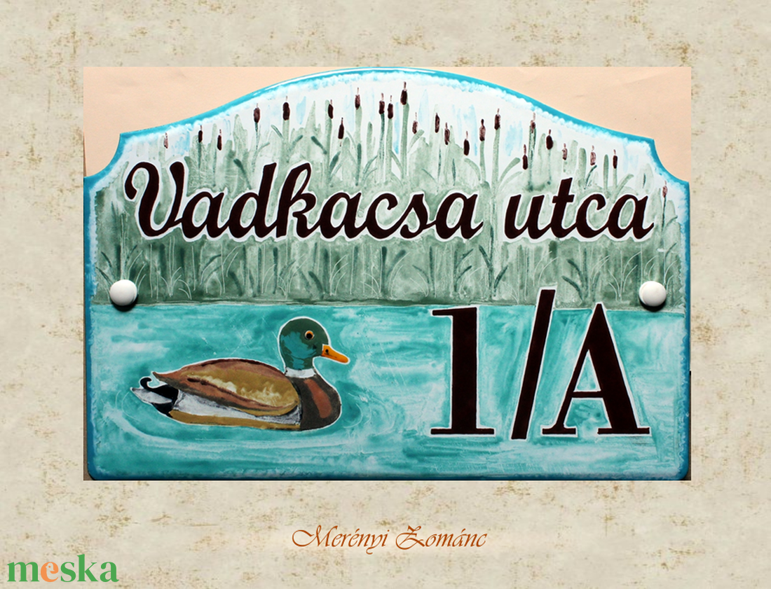 Tűzzománc házszám táblák. - otthon & életmód - ház & kert - házszám - Meska.hu