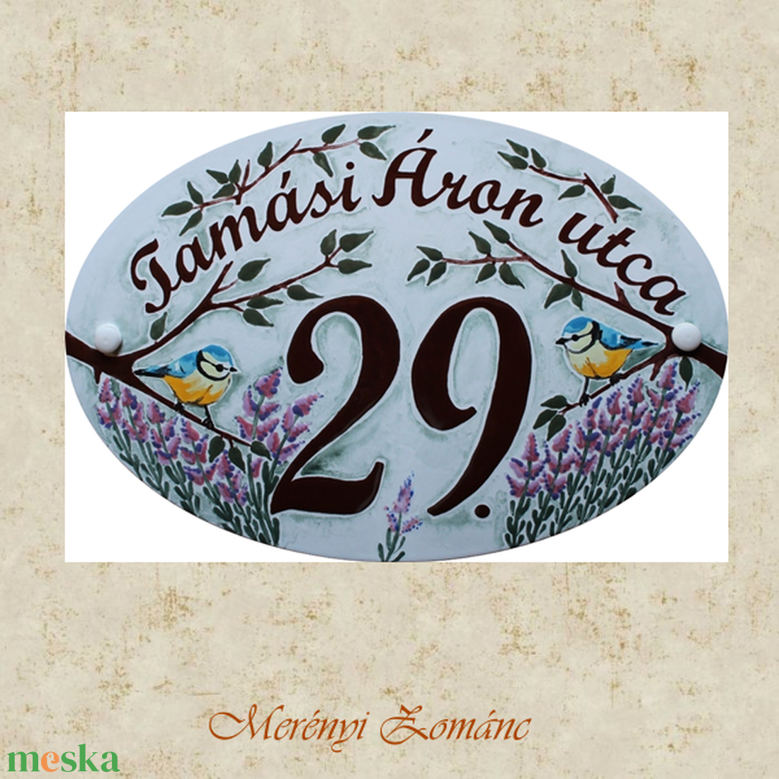 Tűzzománc házszám táblák. - otthon & életmód - ház & kert - házszám - Meska.hu