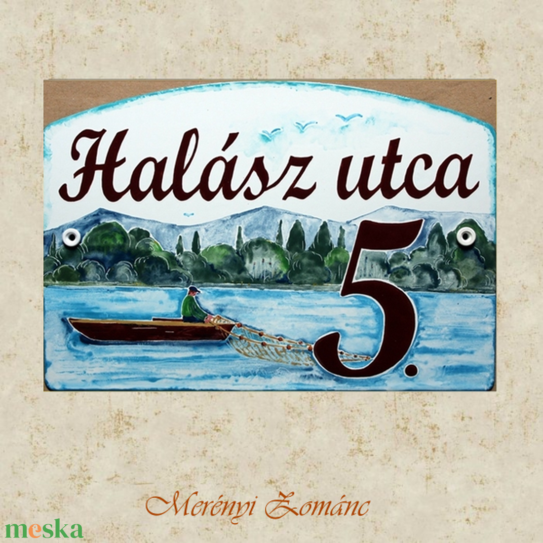 Tűzzománc házszám táblák. - otthon & életmód - ház & kert - házszám - Meska.hu