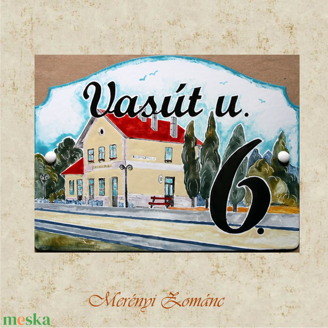 Tűzzománc házszám táblák. - otthon & életmód - ház & kert - házszám - Meska.hu