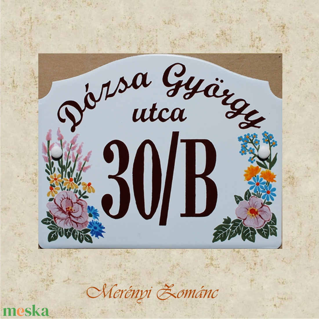 Tűzzománc házszám táblák. - otthon & életmód - ház & kert - házszám - Meska.hu