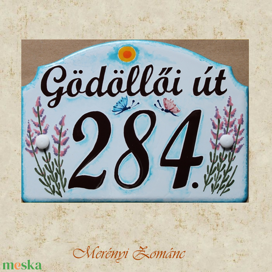 Tűzzománc házszám táblák. - otthon & életmód - ház & kert - házszám - Meska.hu