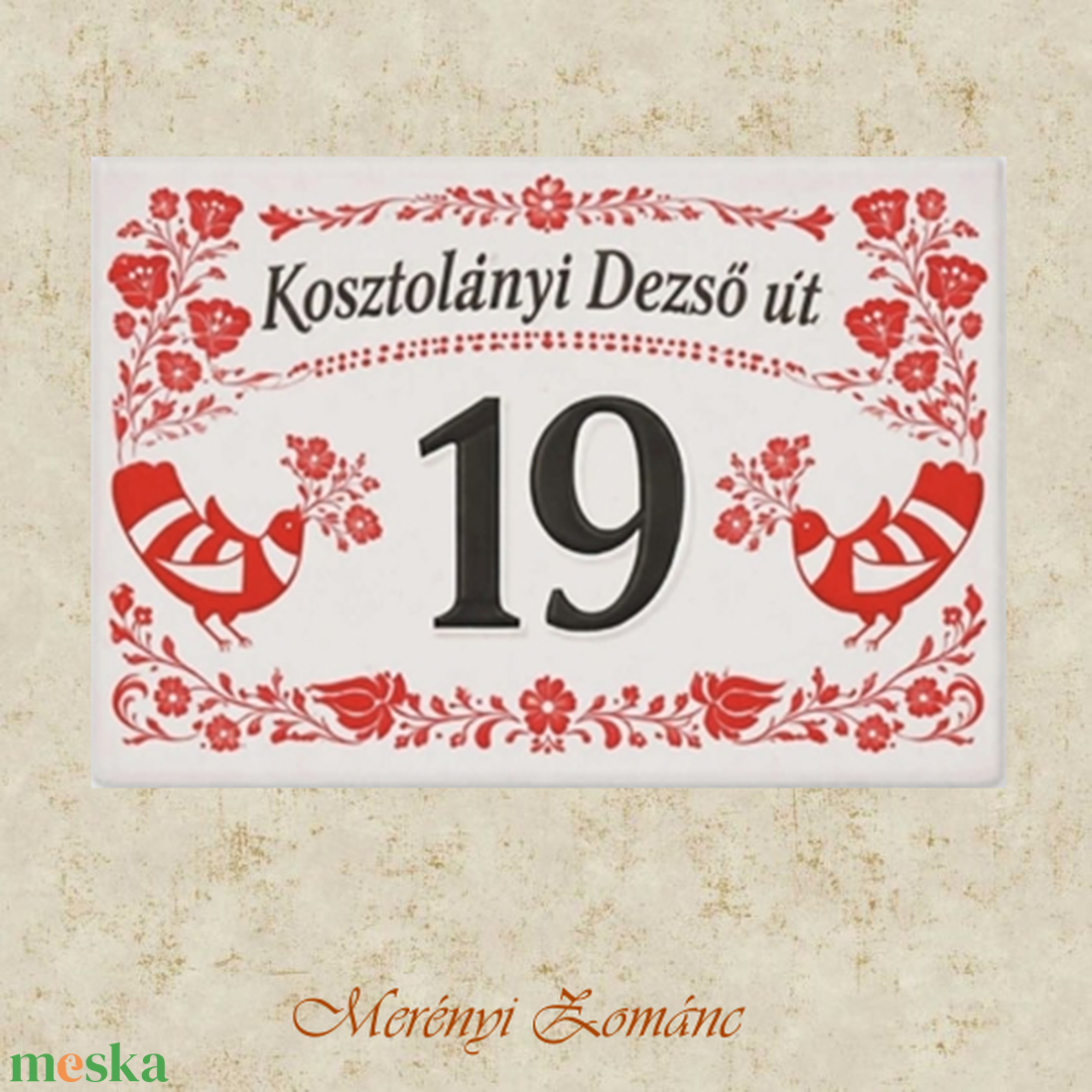 Tűzzománc házszám táblák,  vázlat. - otthon & életmód - ház & kert - házszám - Meska.hu