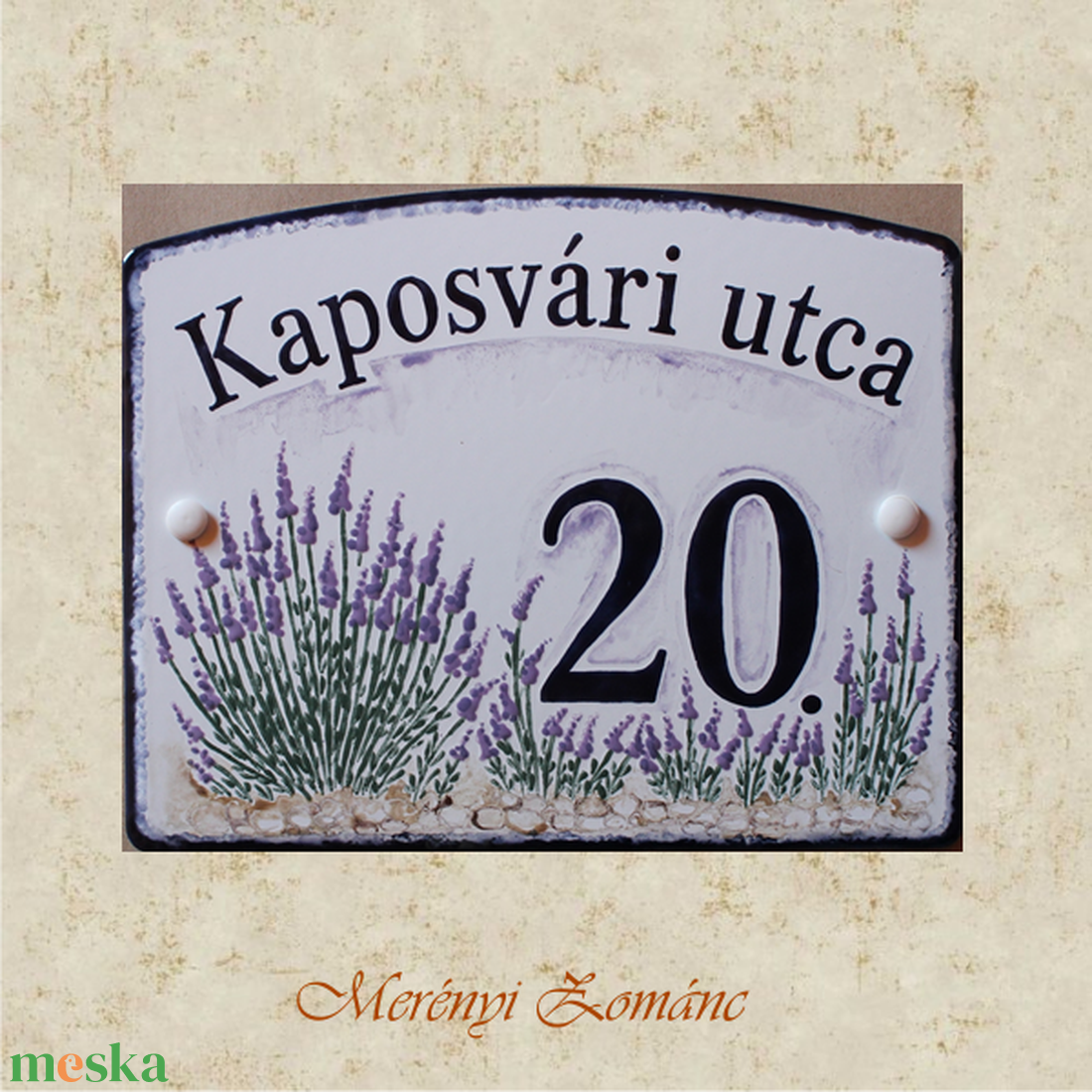 Tűzzománc házszám táblák. - otthon & életmód - ház & kert - házszám - Meska.hu