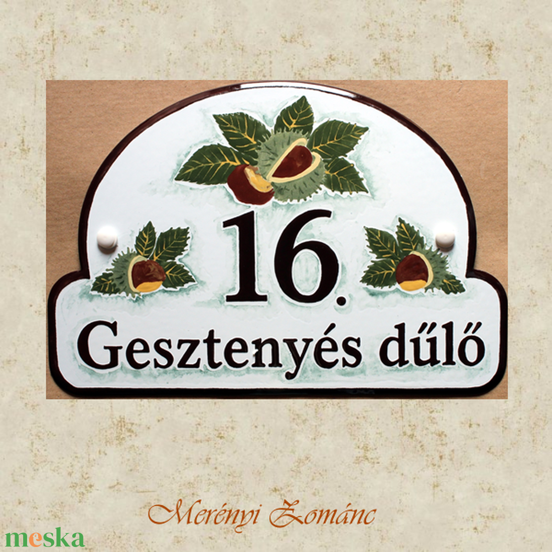Házszámtábla. - otthon & életmód - ház & kert - házszám - Meska.hu