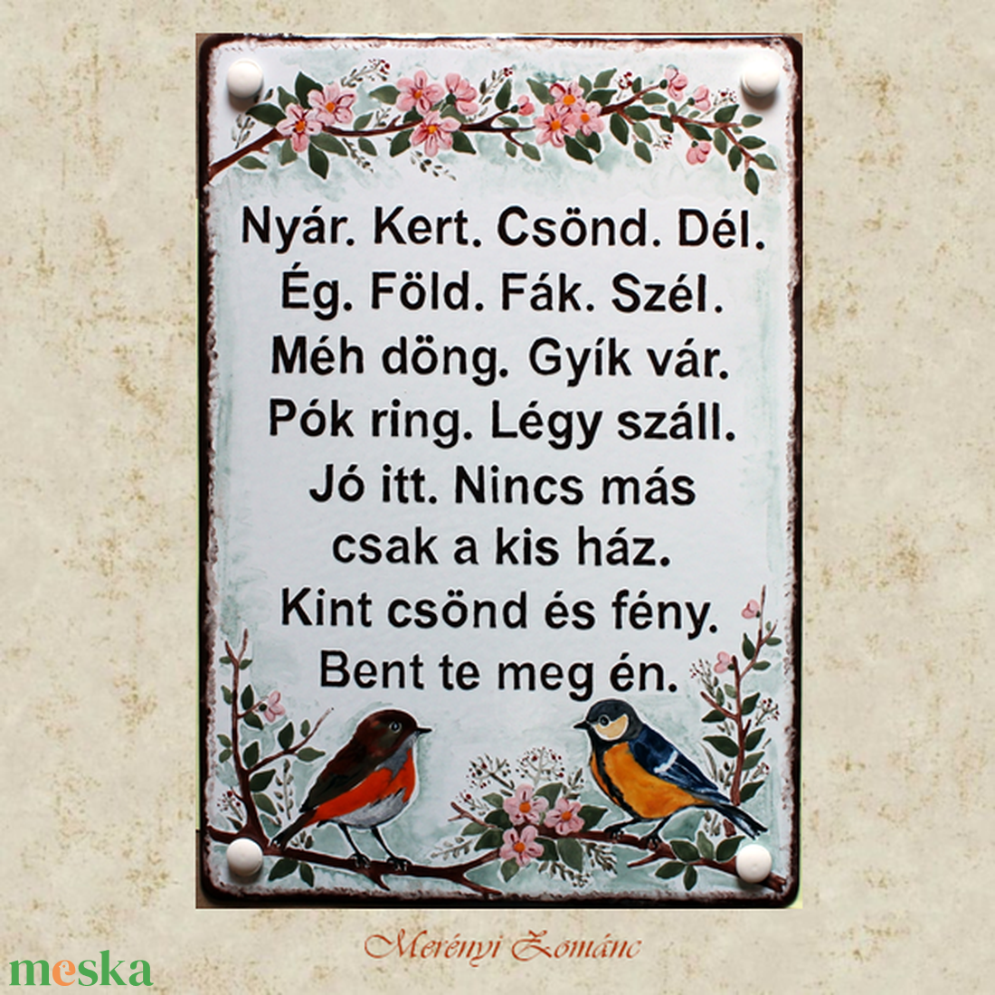 Zománc tábla. - otthon & életmód - ház & kert - házszám - Meska.hu