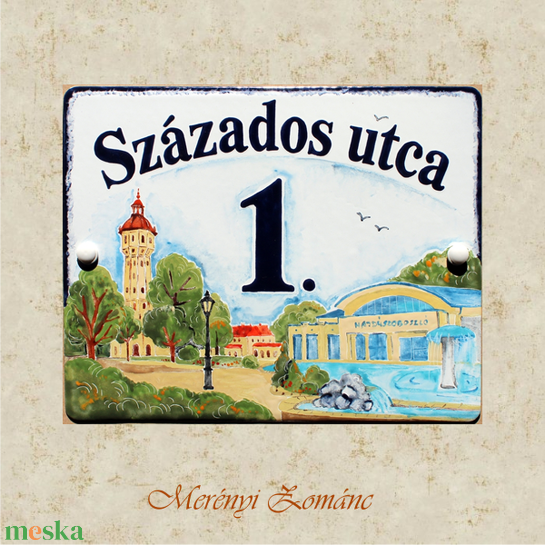 Tűzzománc házszám táblák. - otthon & életmód - ház & kert - házszám - Meska.hu