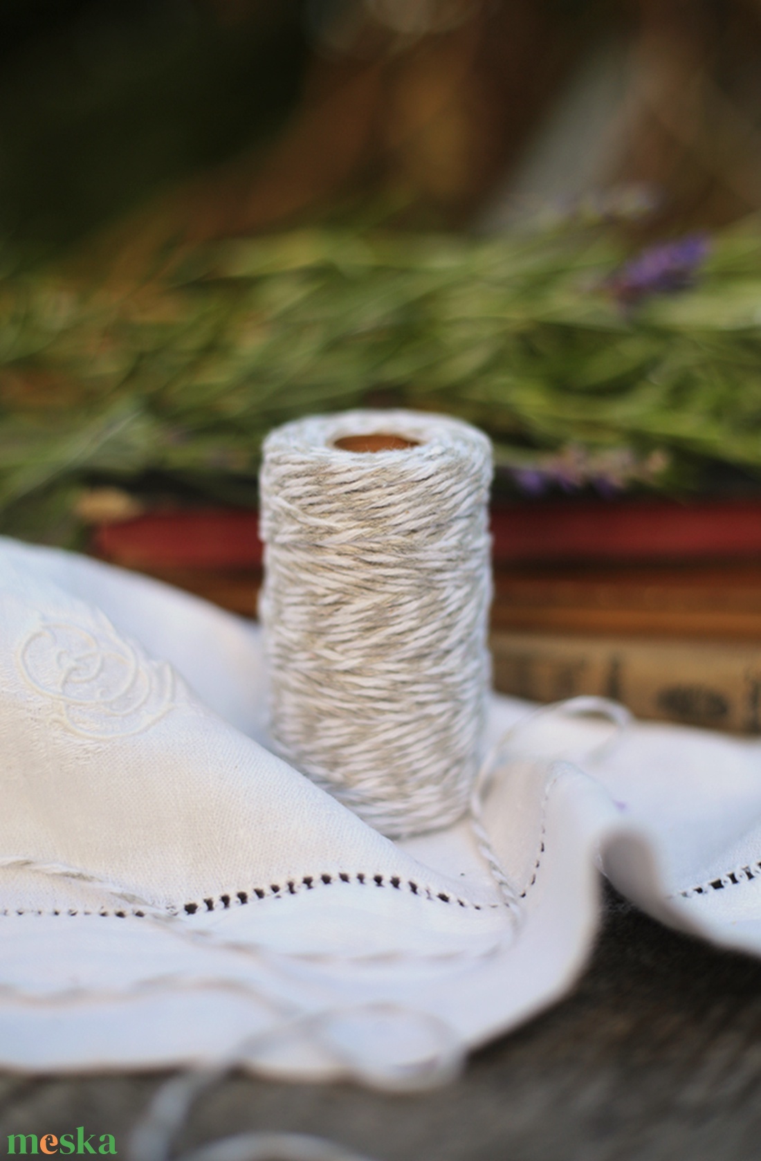 Szürke-fehér pamut pékzsineg / bakers twine- 45 m - esküvő - meghívó & kártya - meghívó - Meska.hu Szürke-fehér pamut pékzsineg / bakers twine- 45 m - esküvő - meghívó & kártya - meghívó - Meska.hu