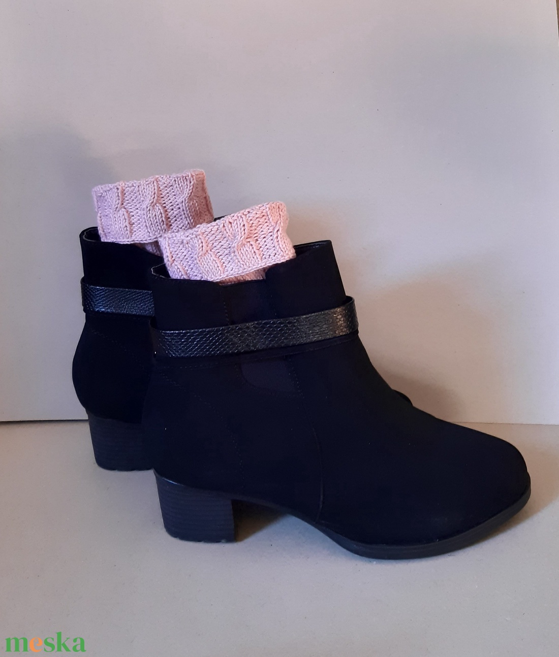 Kézzel kötött bokamelegítő - ruha & divat - cipő & papucs - lábszármelegítő - Meska.hu