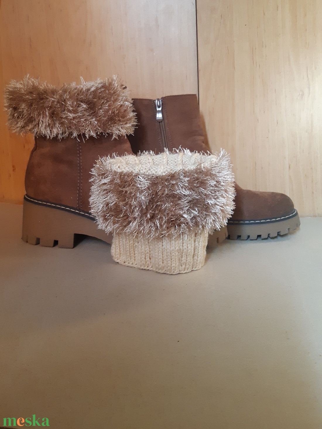 Kötött bokamelegítő, lábszármelegítő - ruha & divat - cipő & papucs - lábszármelegítő - Meska.hu