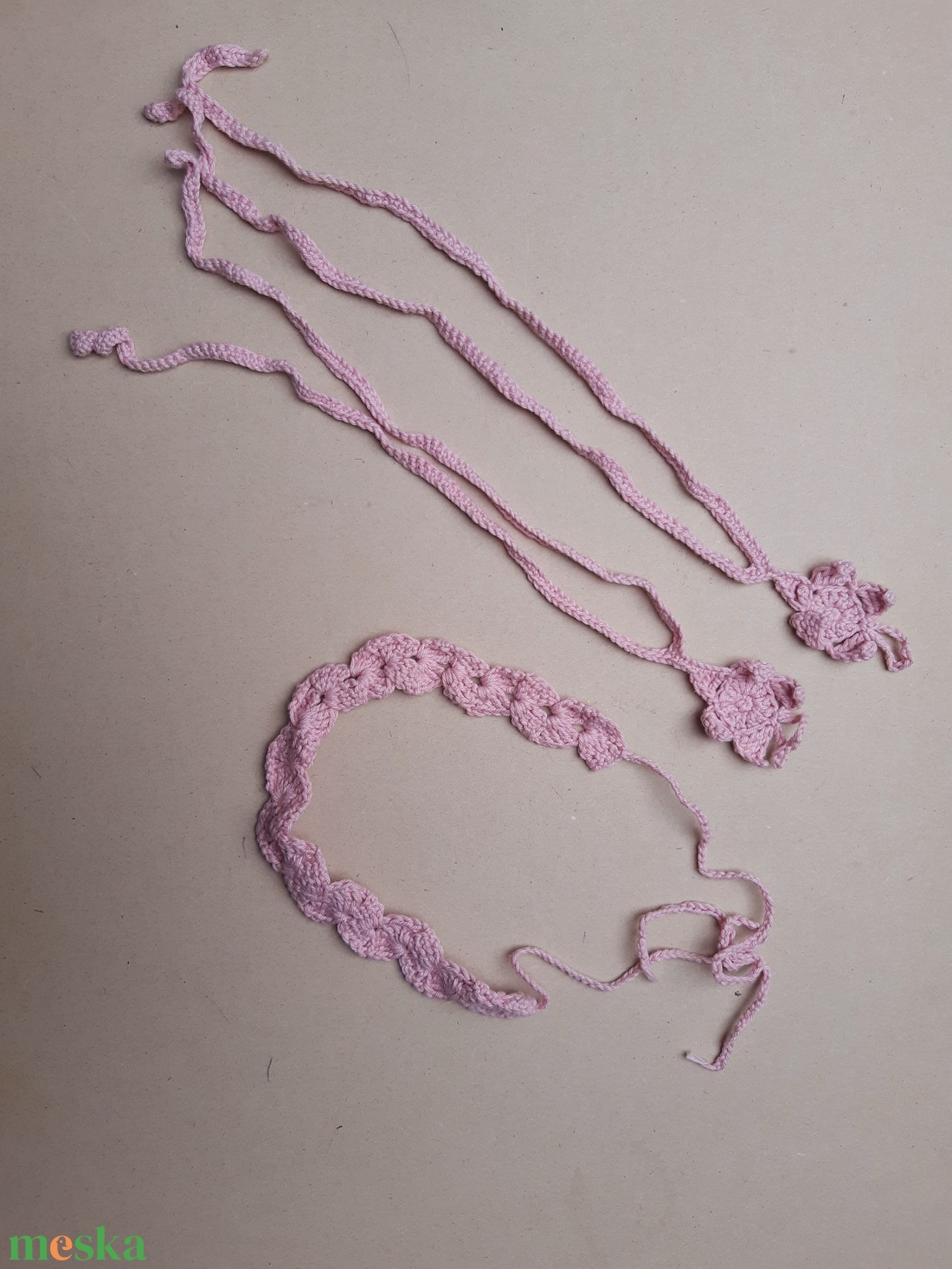 Horgolt babalábdísz, babafejpánt szett - baba - mama - babaruházat - baba fejpánt - Meska.hu