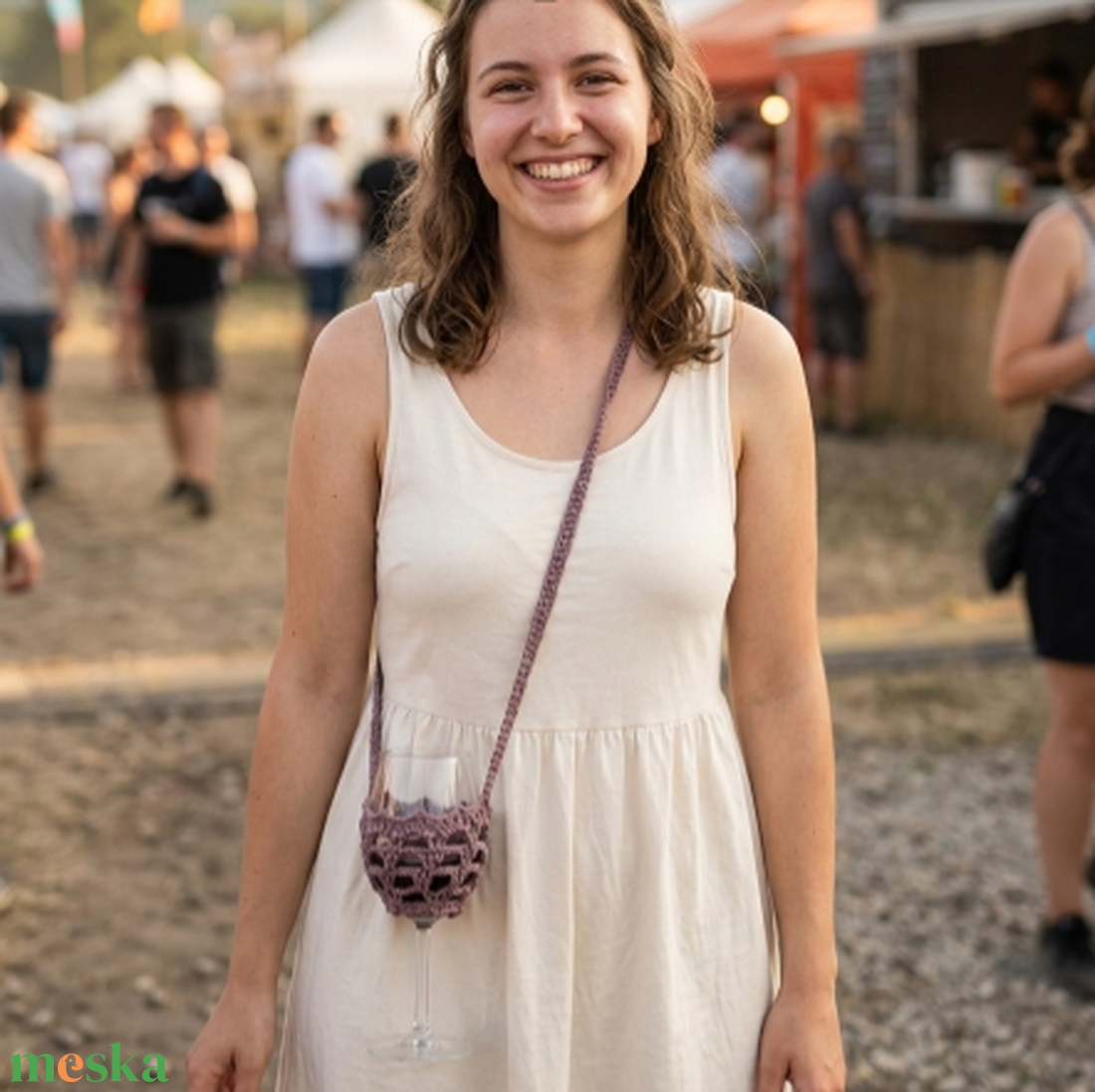  Horgolt borospohártartó - otthon & életmód - konyhafelszerelés, tálalás - tálalás - boros poharak, szettek - Meska.hu