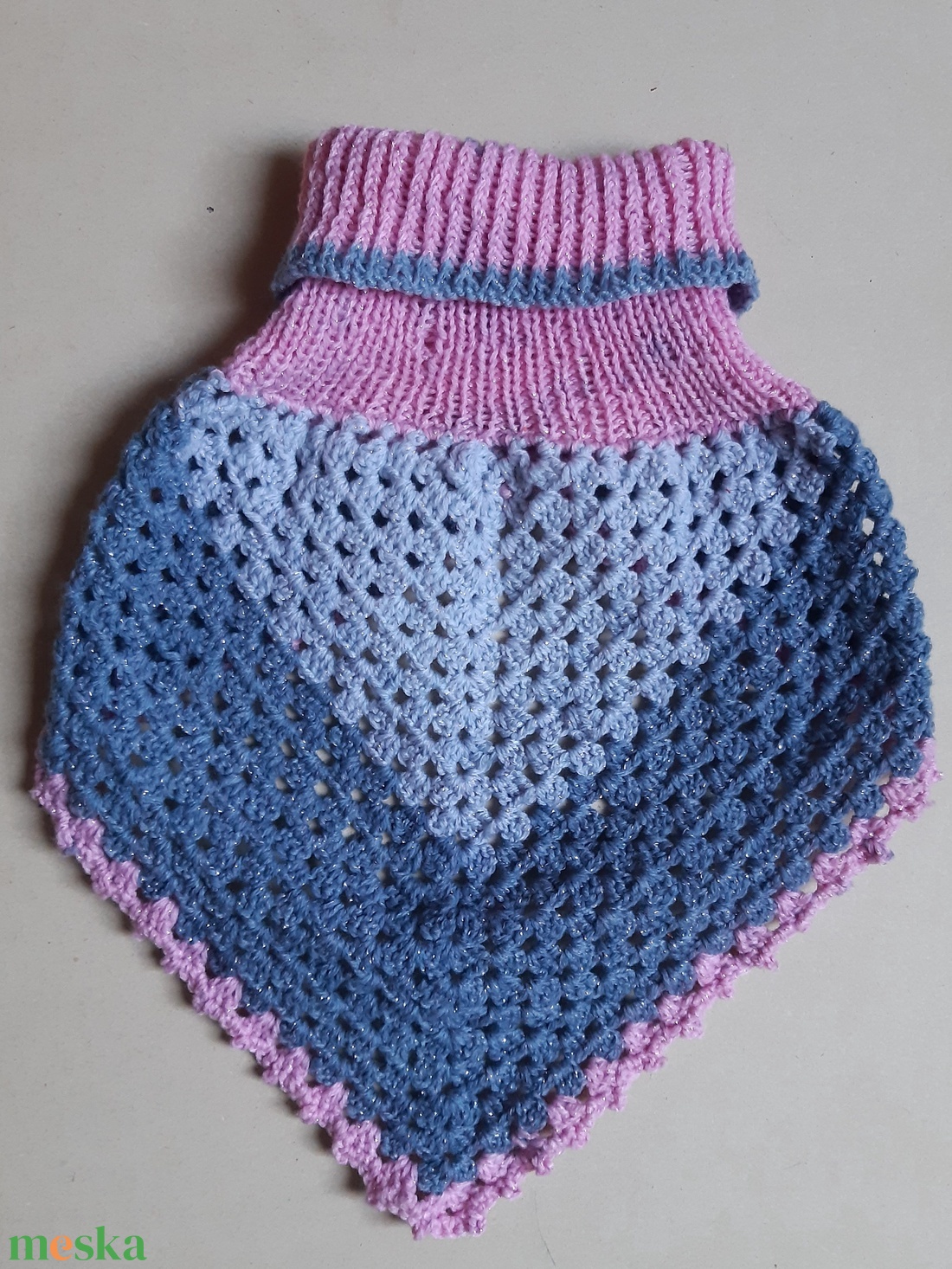 Horgolt garbós sál - ruha & divat - sál, sapka, kendő - sál - Meska.hu