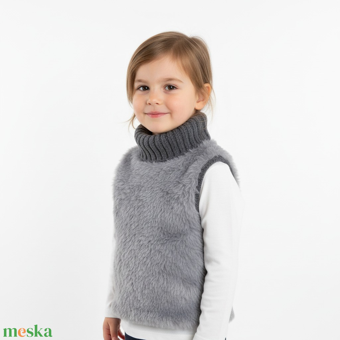Kézzel kötött gyerek poncsó, mellény - ruha & divat - gyerekruha - gyerek mellény - Meska.hu