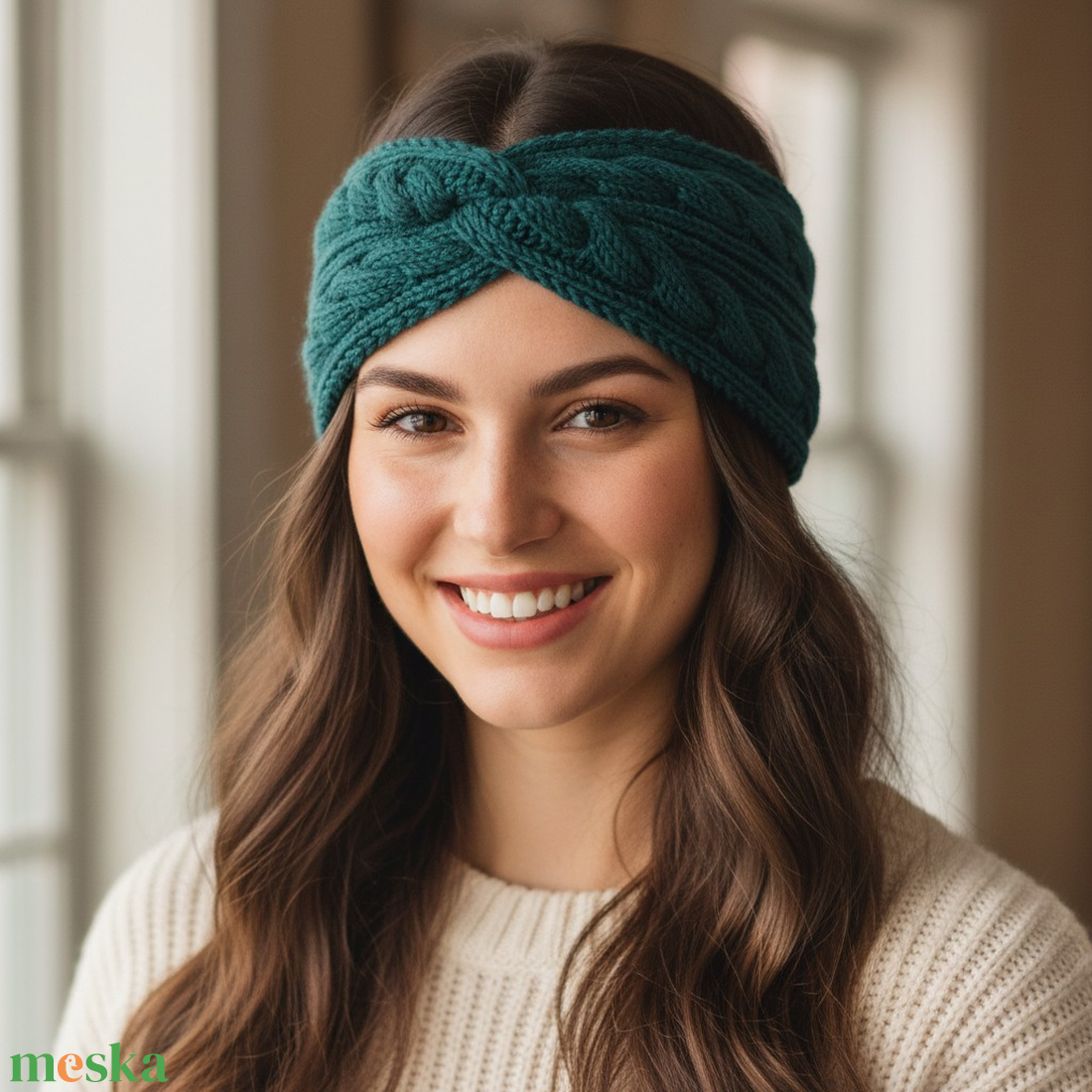 kötött fejpánt, fülvédő - ruha & divat - sál, sapka, kendő - fejpánt - Meska.hu