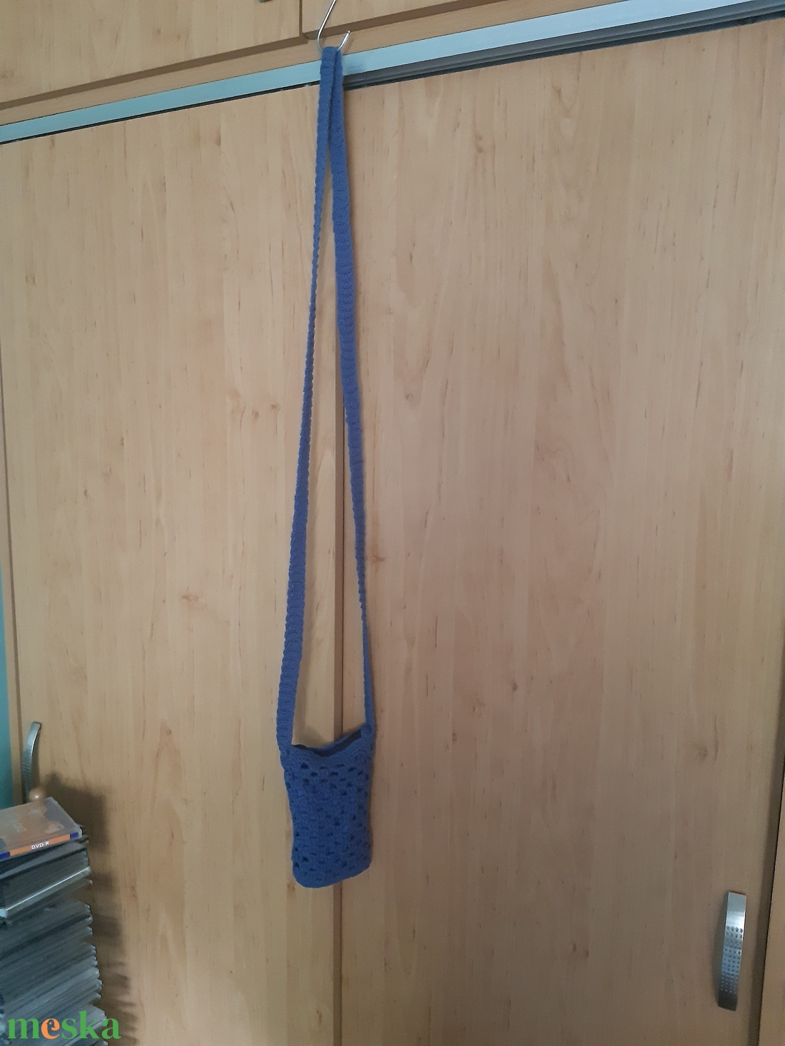 világoskék horgolt fesztivál táska  - táska & tok - pénztárca & más tok - telefontok - Meska.hu