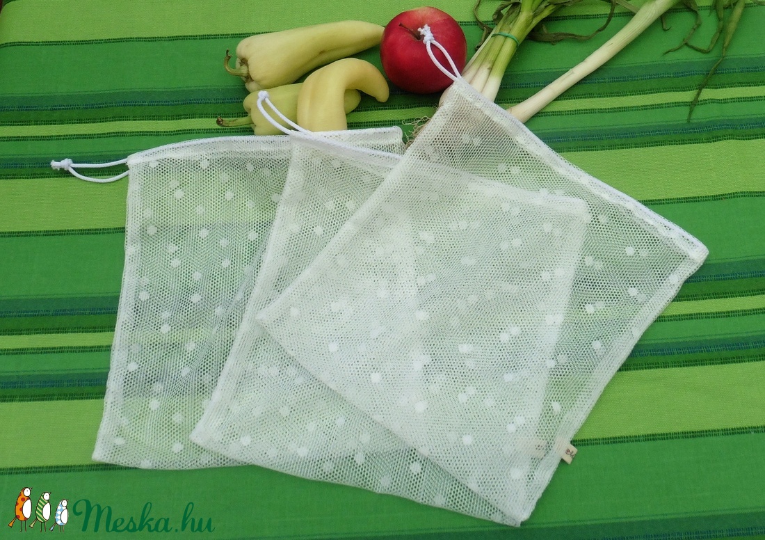3 db/csomag hálós bevásárló zsák  -  - Meska.hu
