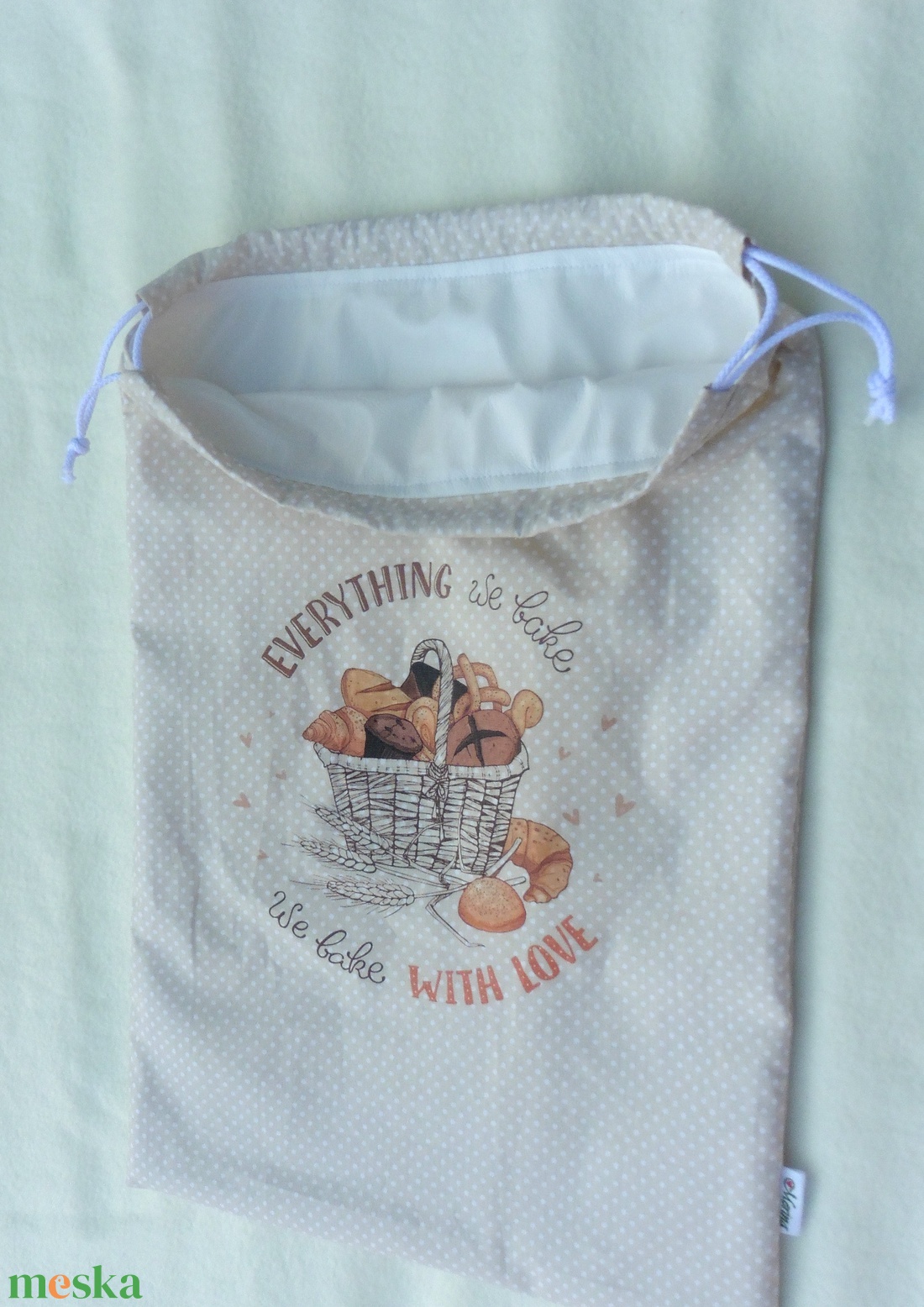 Kenyeres zsák - PUL béléssel - 2 minta, 2 rétegvariáció - otthon & életmód - konyhafelszerelés, tálalás - konyhai tárolás - kenyértartó - Meska.hu