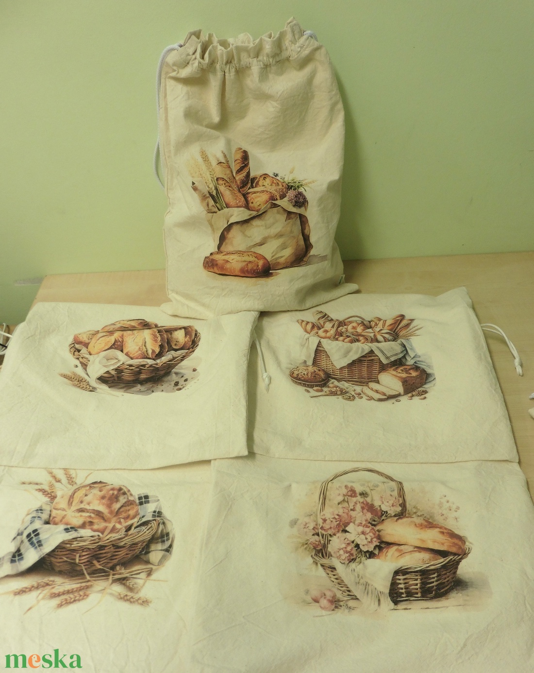 Frissen tartó kenyeres zsák PUL betéttel - otthon & életmód - konyhafelszerelés, tálalás - konyhai tárolás - kenyértartó - Meska.hu