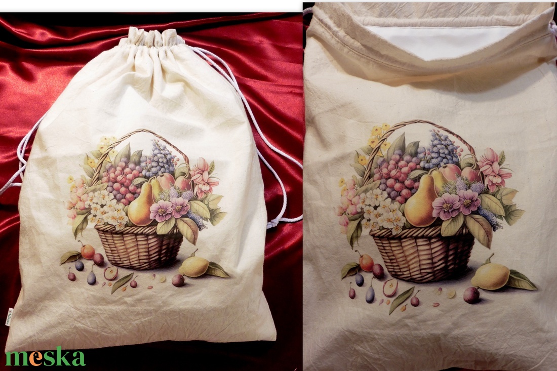 Frissen tartó zöldséges, gyümölcsös zsák PUL betéttel - otthon & életmód - konyhafelszerelés, tálalás - konyhai tárolás - kenyértartó - Meska.hu