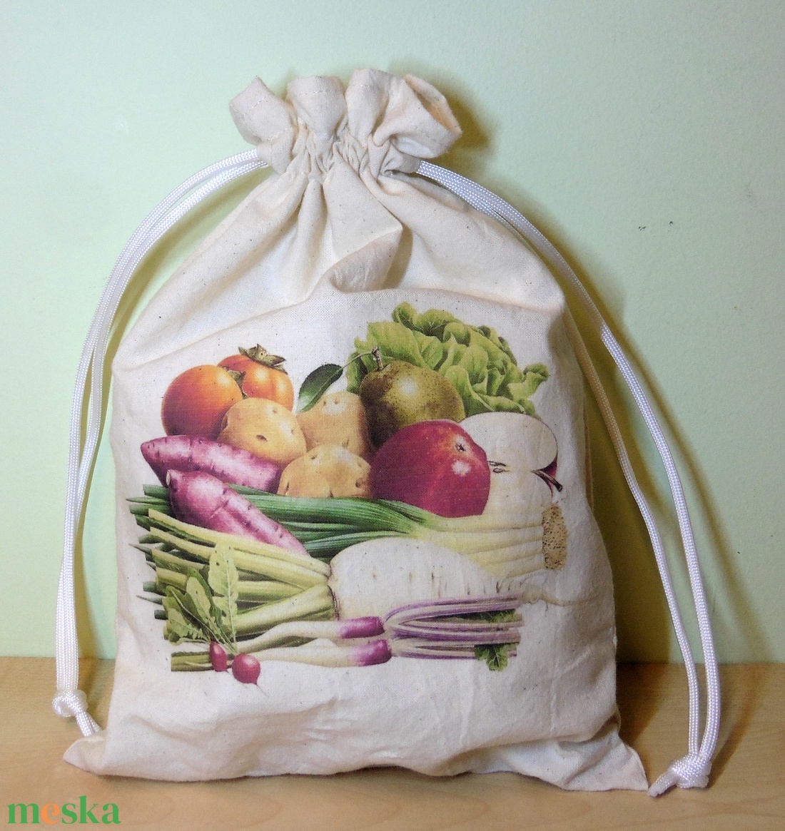 Frissen tartó zöldséges, gyümölcsös zsák PUL betéttel - otthon & életmód - konyhafelszerelés, tálalás - konyhai tárolás - kenyértartó - Meska.hu