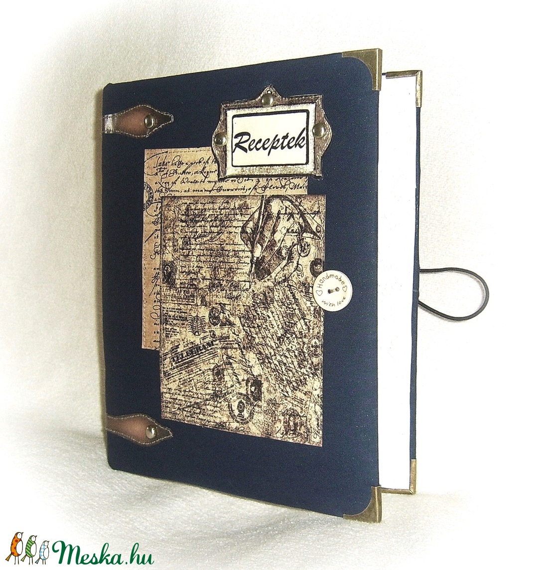 Férfiaknak is- receptgyűjtő gyűrűs mappa  (füzet) A5 -  - Meska.hu
