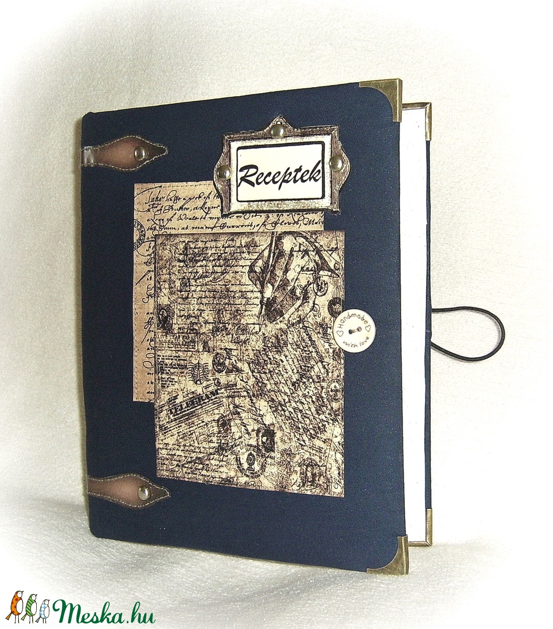 Férfiaknak is- receptgyűjtő gyűrűs mappa  (füzet) A5 -  - Meska.hu