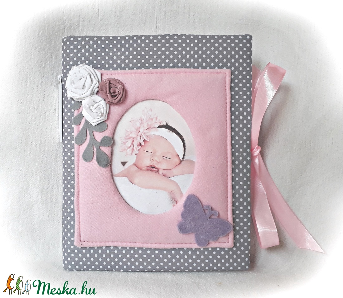 Textil borítású baba fényképalbum, napló, fotóalbum, babakönyv, babanapló -  - Meska.hu
