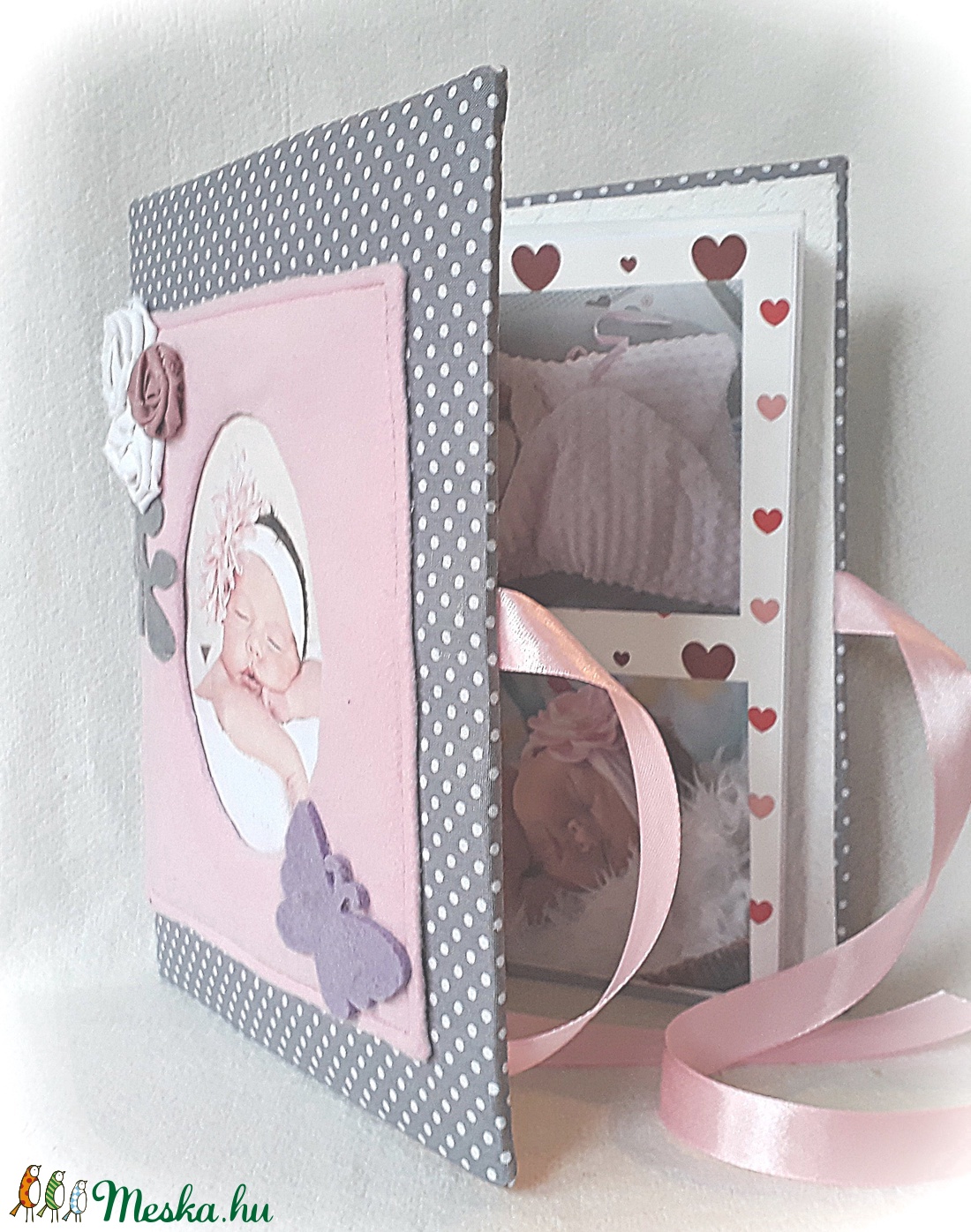 Textil borítású baba fényképalbum, napló, fotóalbum, babakönyv, babanapló -  - Meska.hu