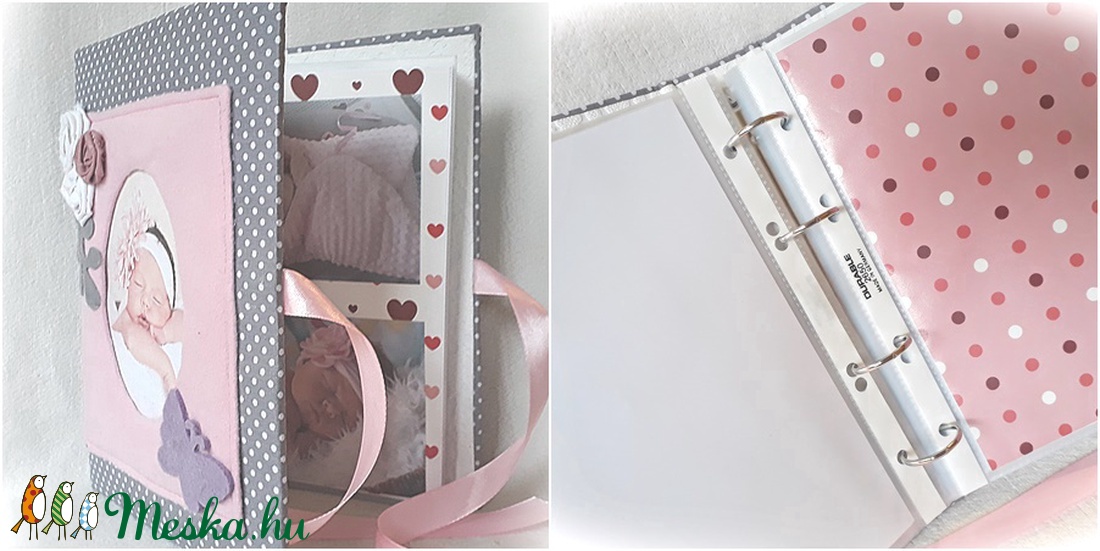 Textil borítású baba fényképalbum, napló, fotóalbum, babakönyv, babanapló -  - Meska.hu