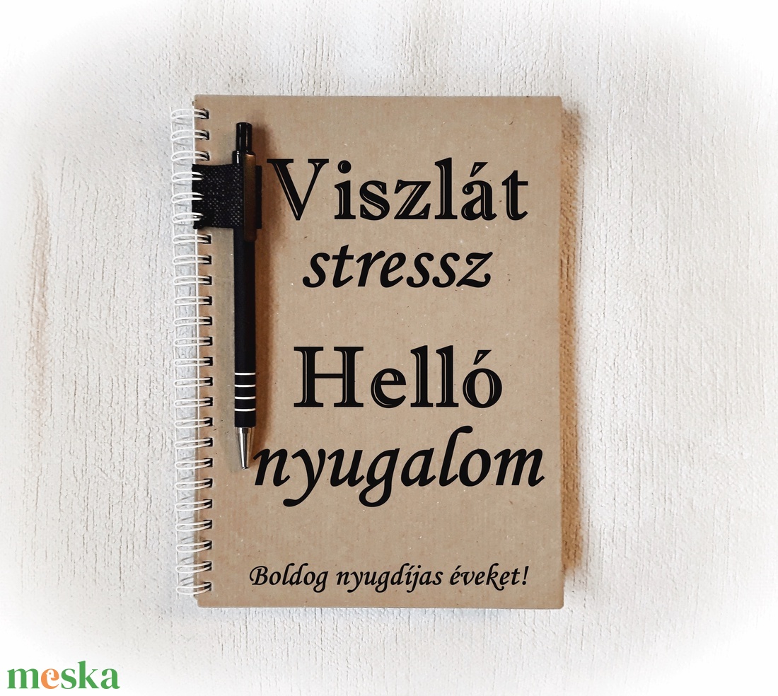 Nyugdíjas búcsúztatóra napló vagy fotóalbum, jegyzetfüzet rusztikus stílusban- A5 méret, könyv, nyugdíj, fényképalbum -  - Meska.hu