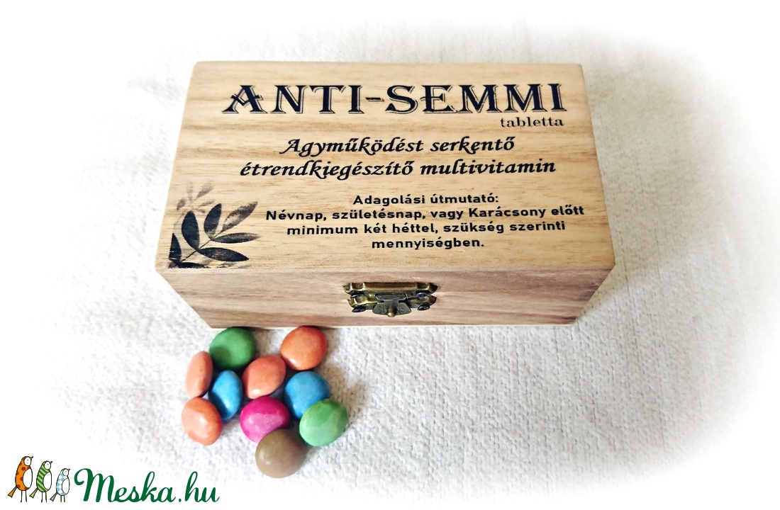 Vicces ajándék, semmi, tablettás doboz, fadoboz - otthon & életmód - tárolás & rendszerezés - doboz - Meska.hu Vicces ajándék, semmi, tablettás doboz, fadoboz - otthon & életmód - tárolás & rendszerezés - doboz - Meska.hu