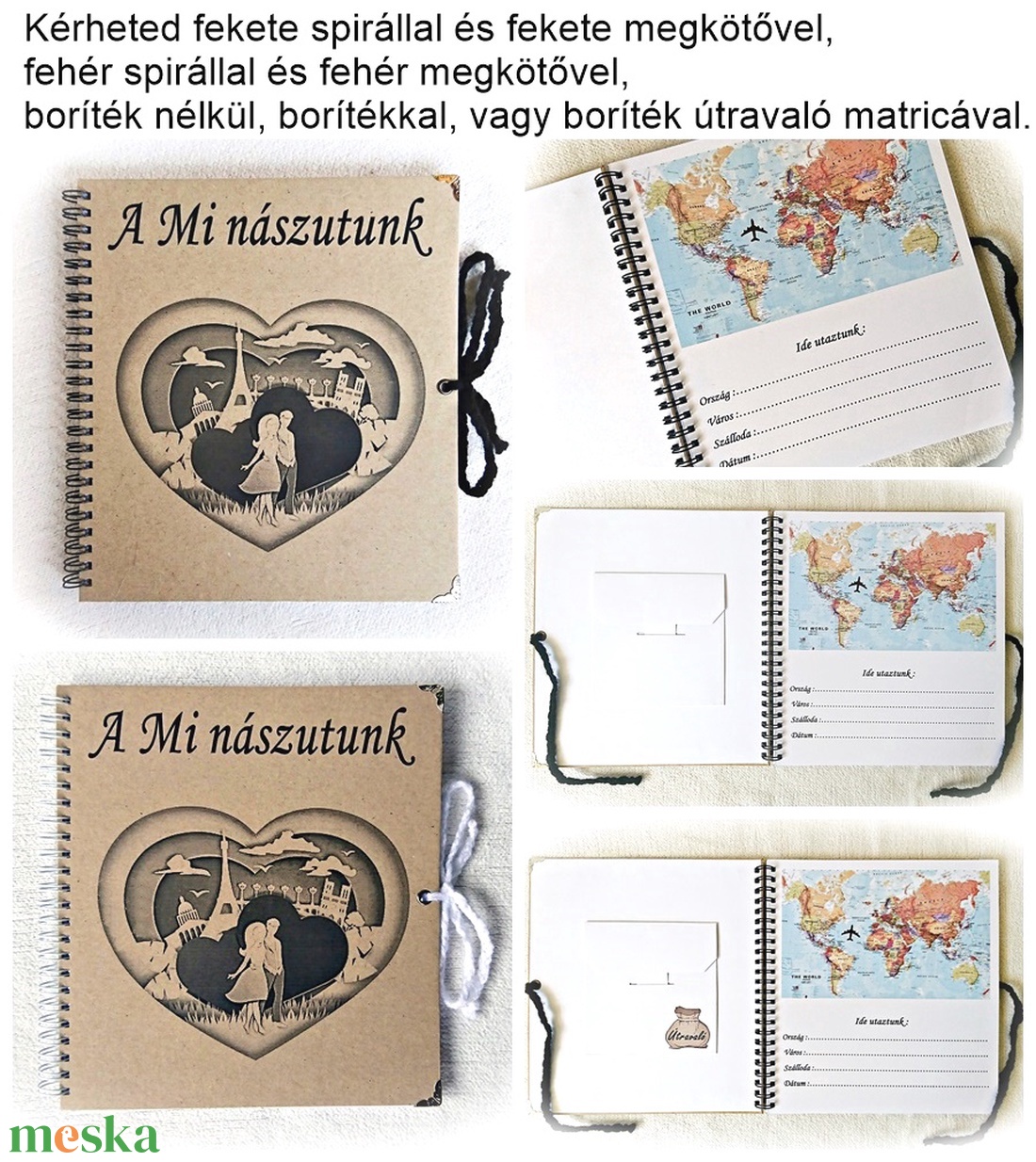 NÁSZÚT, Nászajándék beragsztós fényképalbum, esküvőre, borítékkal, nászajándék,évforduló,  pénzátadó, pénz átadó - esküvő - emlék & ajándék - nászajándék - Meska.hu
