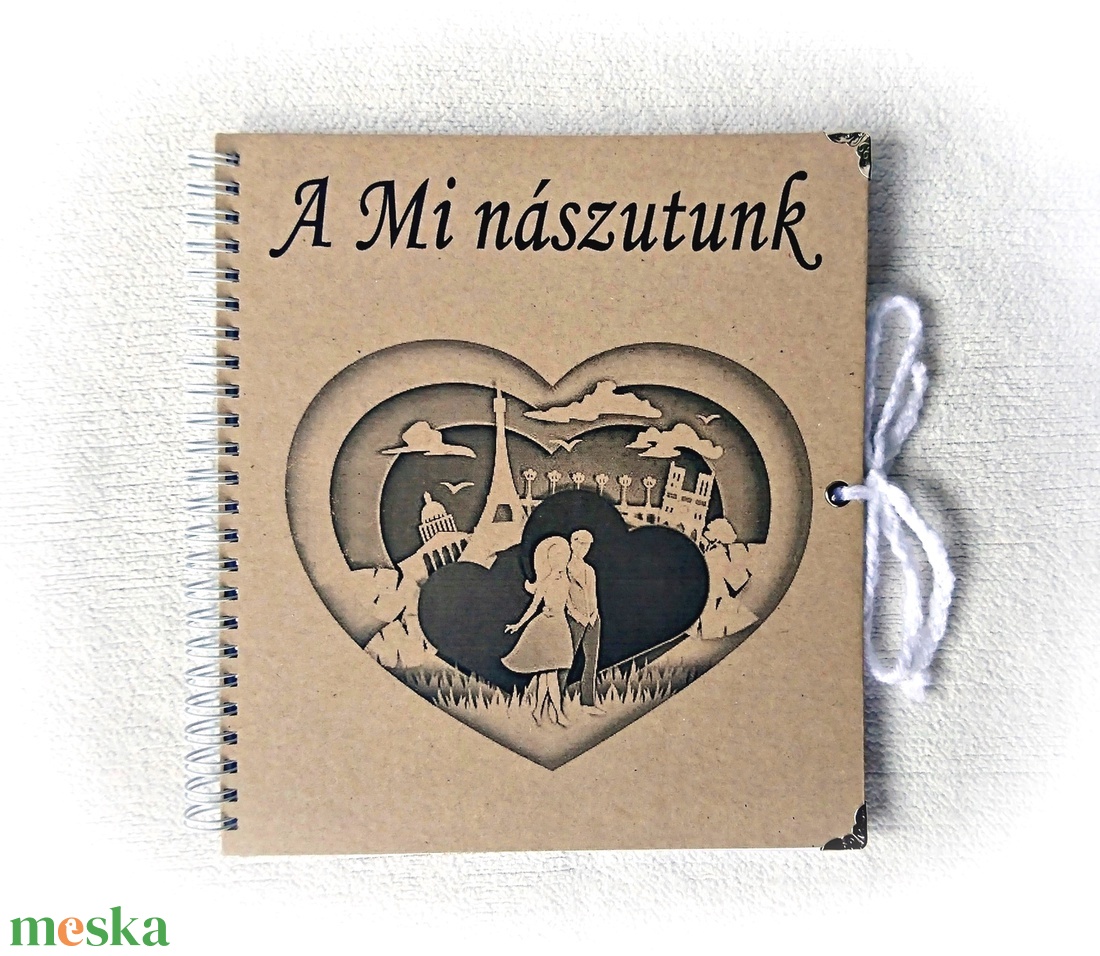 NÁSZÚT, Nászajándék beragsztós fényképalbum, esküvőre, borítékkal, nászajándék,évforduló,  pénzátadó, pénz átadó - esküvő - emlék & ajándék - nászajándék - Meska.hu
