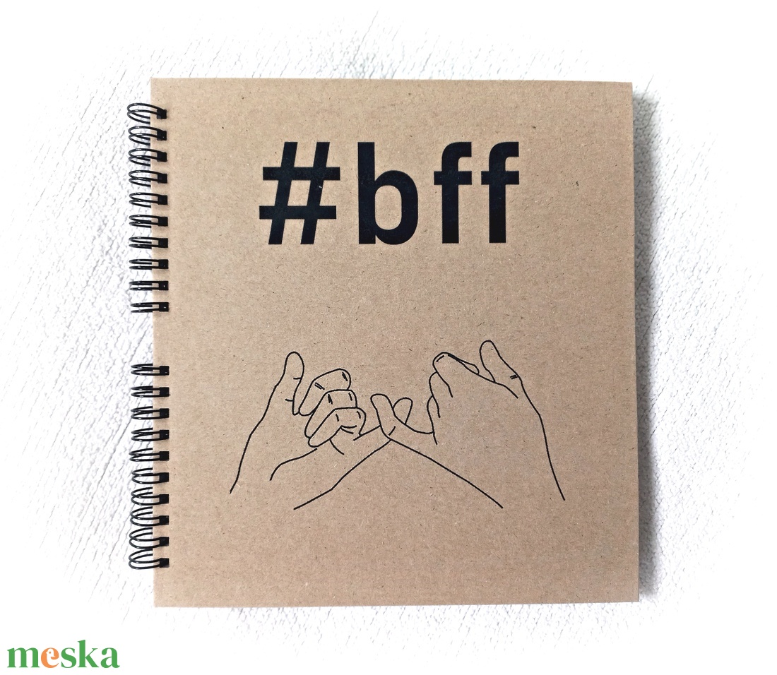 Legjobb barátnők  beragsztós fényképalbum, nevek felirattal, #bff, elismerő oklevéllel kérhető, best friends forever - otthon & életmód - papír, írószer - album & fotóalbum - Meska.hu