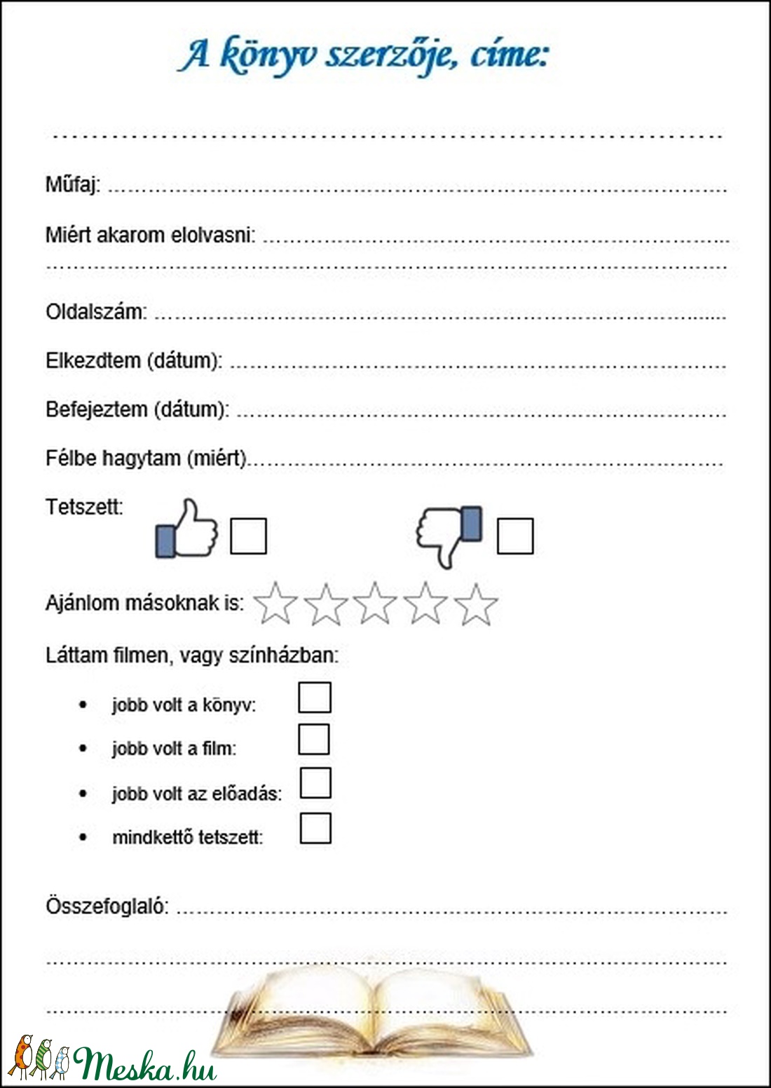 Bakancslista könyv imádóknak, olvasni szeretőknek. Napló, jegyzetfüzet, színes nyomtatott lapokkal - otthon & életmód - papír, írószer - jegyzetfüzet & napló - Meska.hu