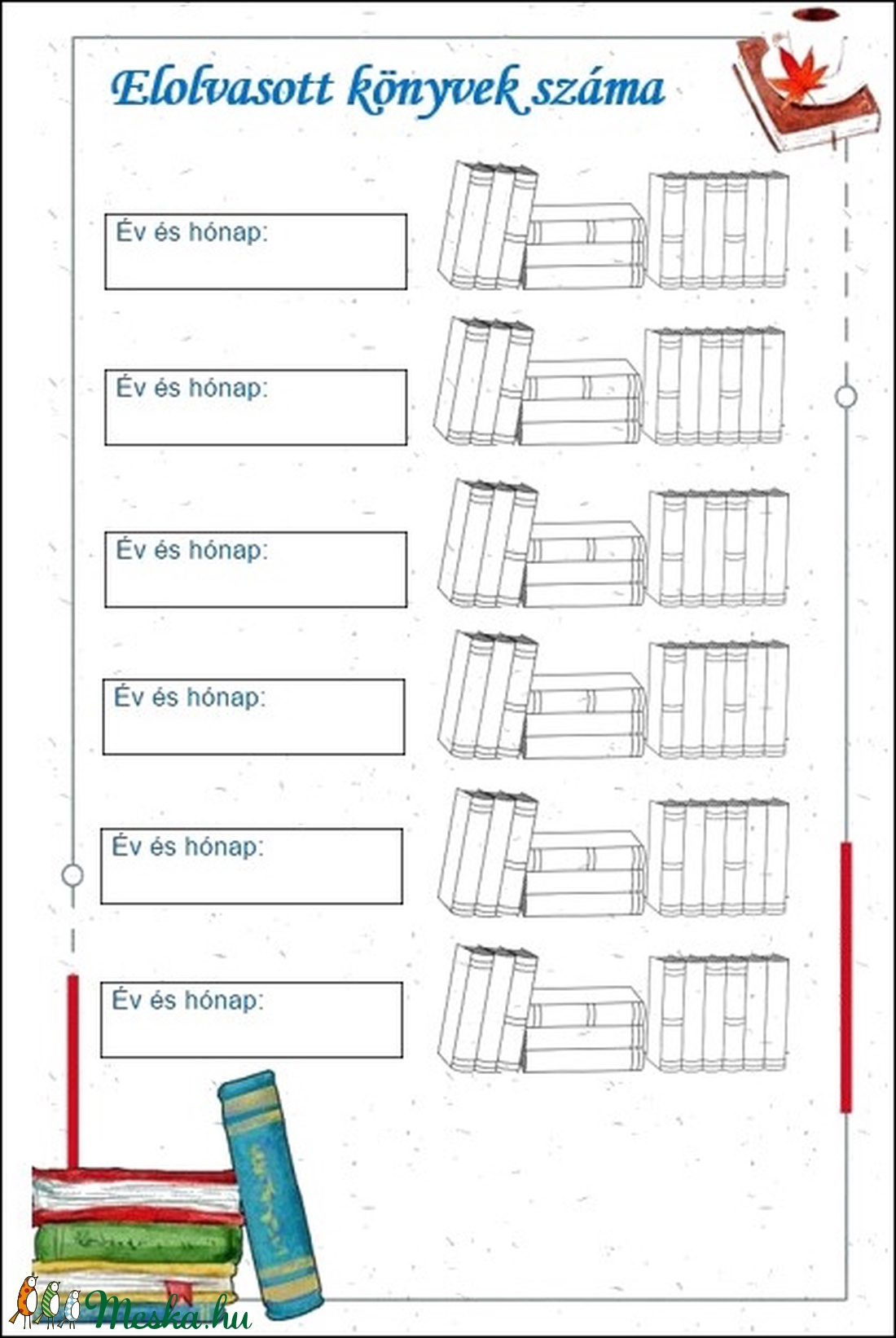 Bakancslista könyv imádóknak, olvasni szeretőknek. Napló, jegyzetfüzet, színes nyomtatott lapokkal - otthon & életmód - papír, írószer - jegyzetfüzet & napló - Meska.hu