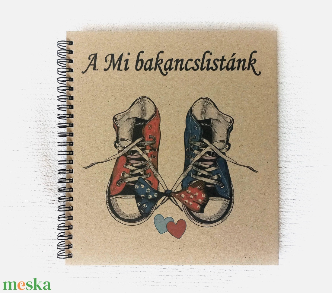 Bakancslista pároknak, keményfedeles napló, album, fényképalbum  - otthon & életmód - papír, írószer - jegyzetfüzet & napló - Meska.hu