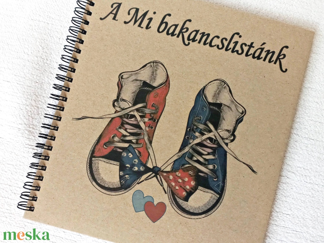 Bakancslista pároknak, keményfedeles napló, album, fényképalbum  - otthon & életmód - papír, írószer - jegyzetfüzet & napló - Meska.hu