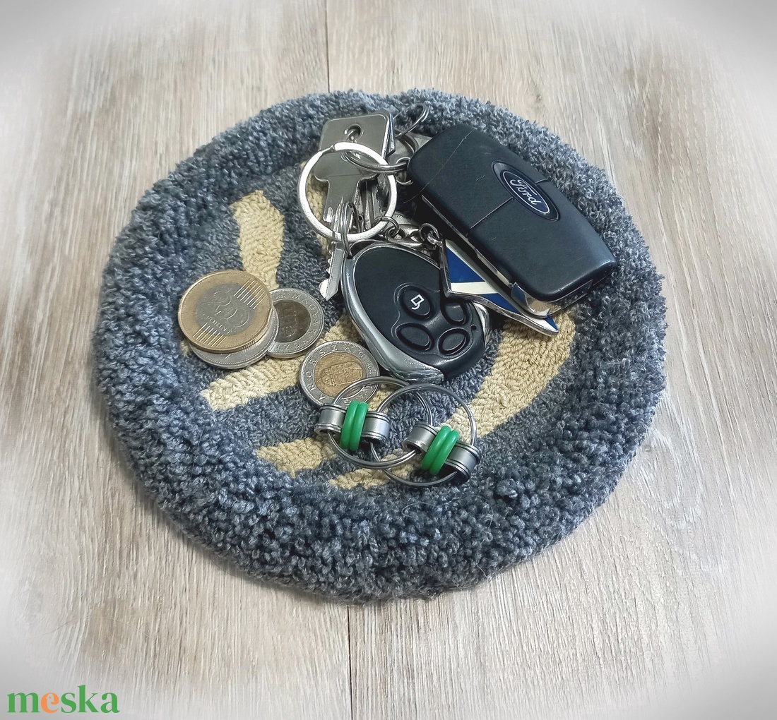 Fonal tálka, tároló modern mintával, ékszertartó, telefontartó, kulcstartó, rendszerező - ékszer - ékszertartó - ékszertartó tál - Meska.hu