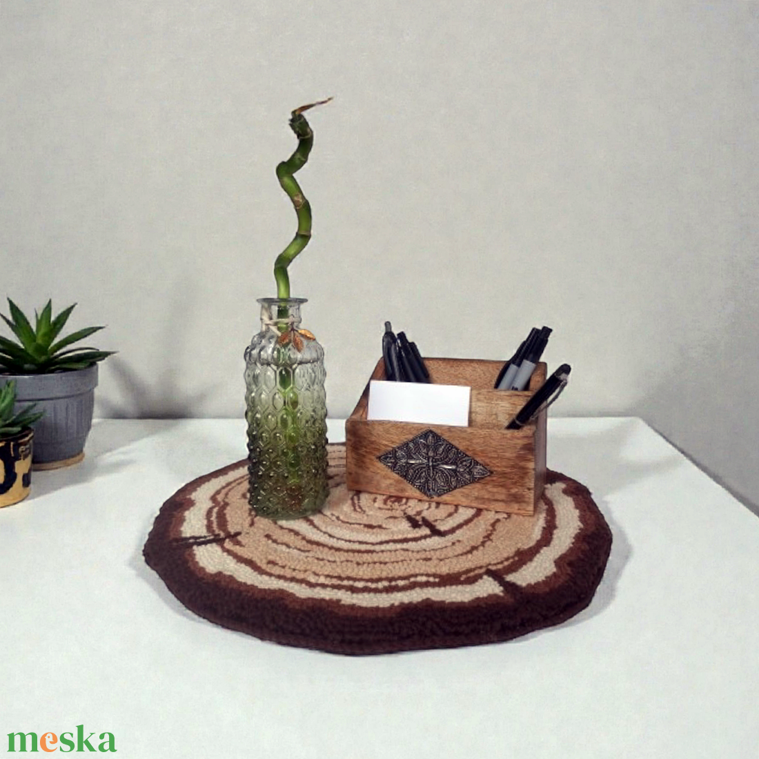 Fakorong, ami puha: asztali szőnyeg, asztalközép, bútorvédő,  mécsestartó, váza alátét, dekorációs szőnyeg - otthon & életmód - dekoráció - asztal és polc dekoráció - dekorációs tál, tartó - Meska.hu