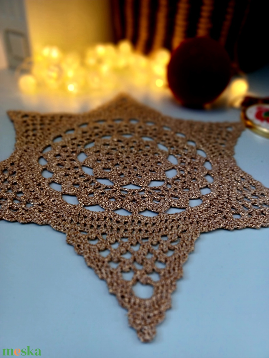 Horgolt karácsonyi csillag - otthon & életmód - dekoráció - asztal és polc dekoráció - horgolt & csipketerítő - Meska.hu