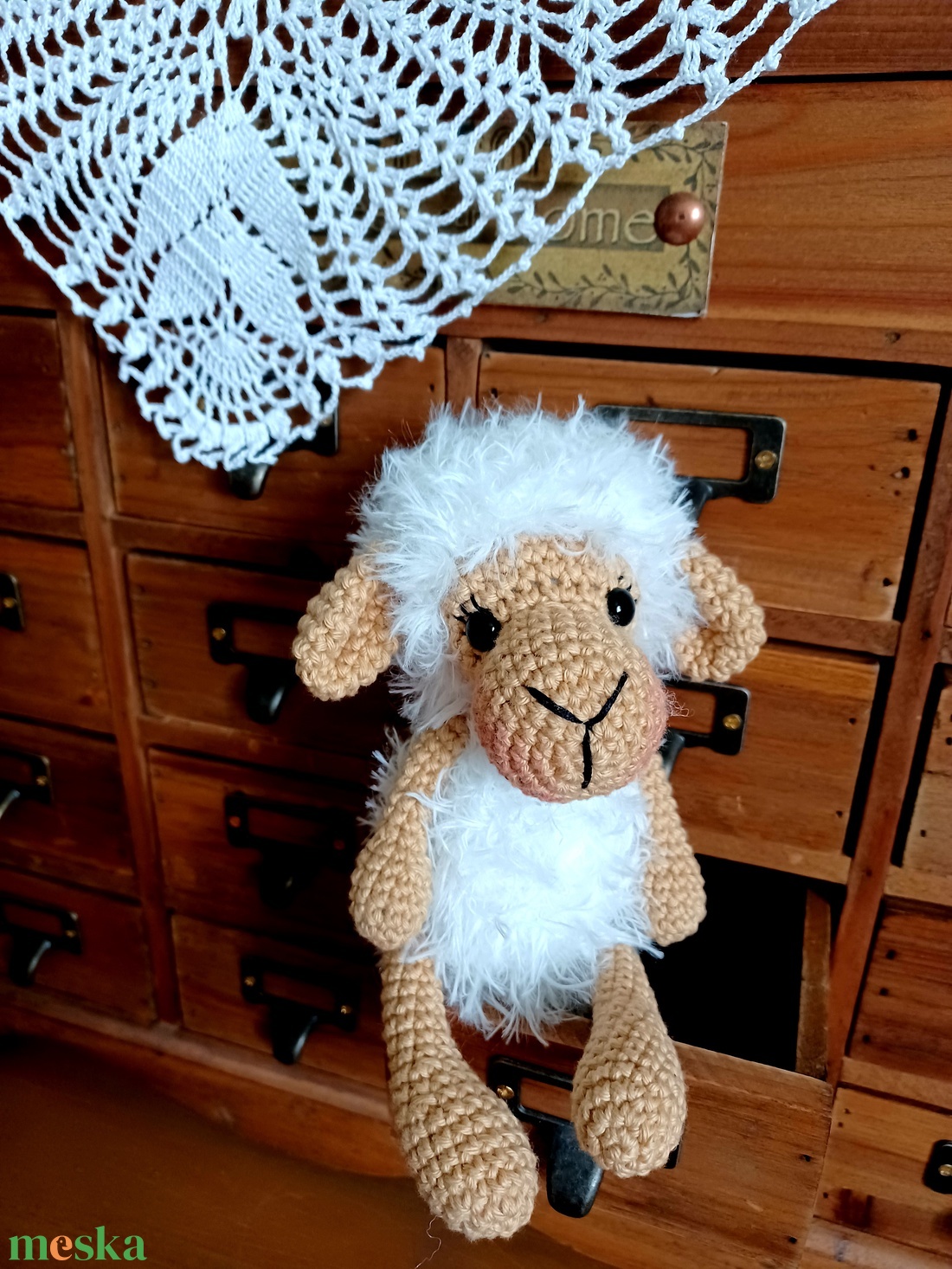 Amigurumi édes bárány - játék & sport - plüssállat & játékfigura - plüss bárány - Meska.hu