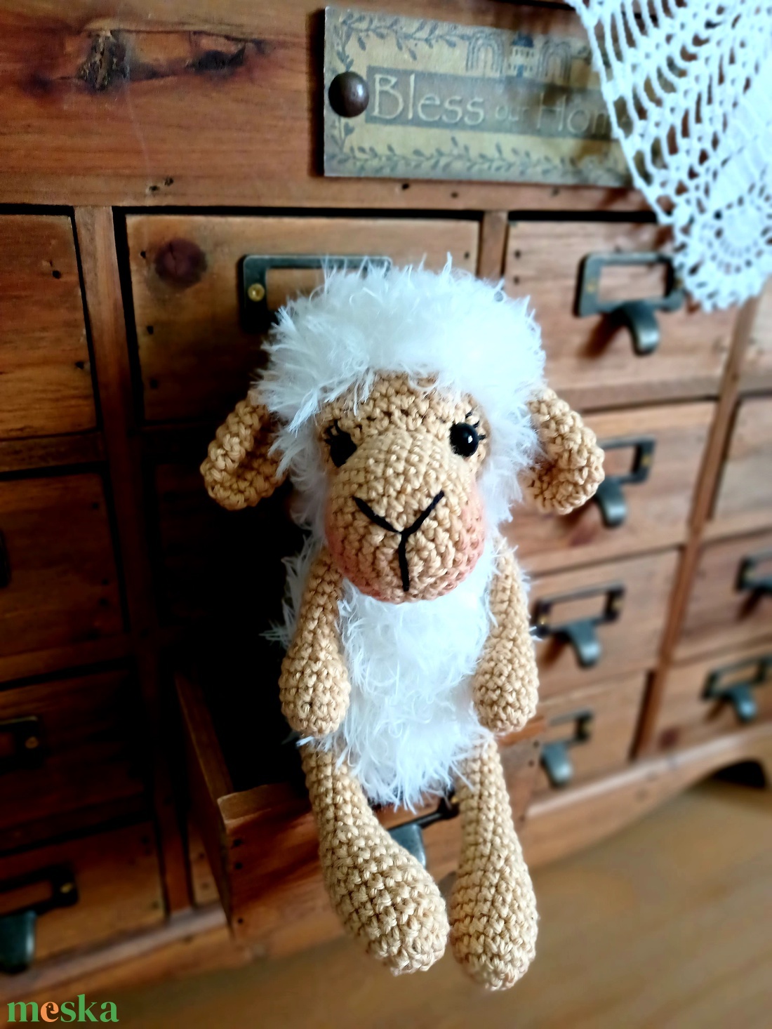 Amigurumi édes bárány - játék & sport - plüssállat & játékfigura - plüss bárány - Meska.hu