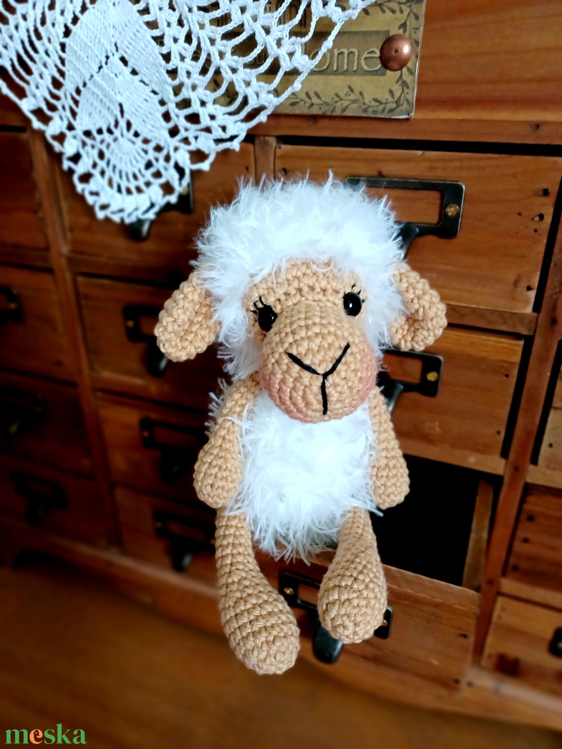 Amigurumi édes bárány - játék & sport - plüssállat & játékfigura - plüss bárány - Meska.hu