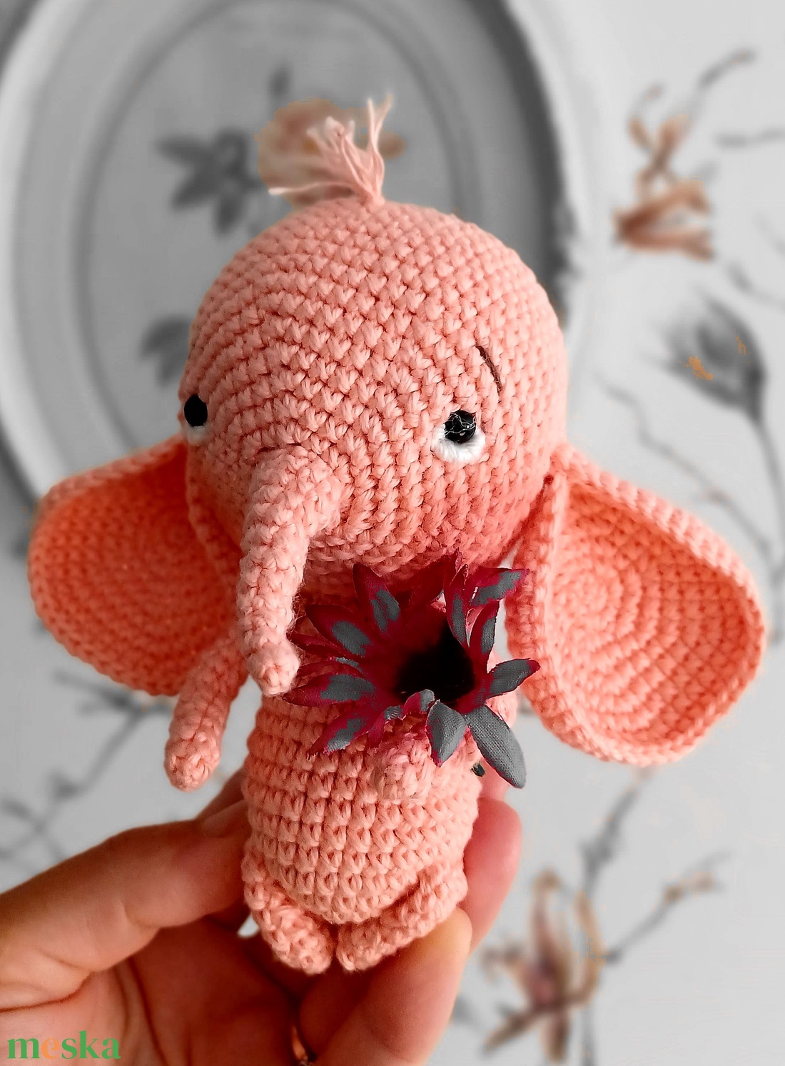 Amigurumi édes elefánt - játék & sport - plüssállat & játékfigura - elefánt - Meska.hu