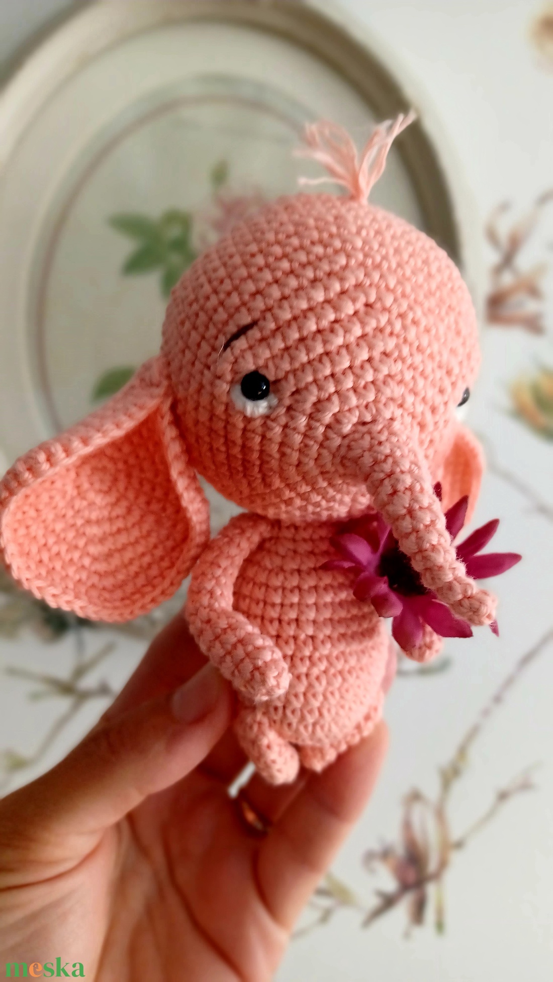 Amigurumi édes elefánt - játék & sport - plüssállat & játékfigura - elefánt - Meska.hu